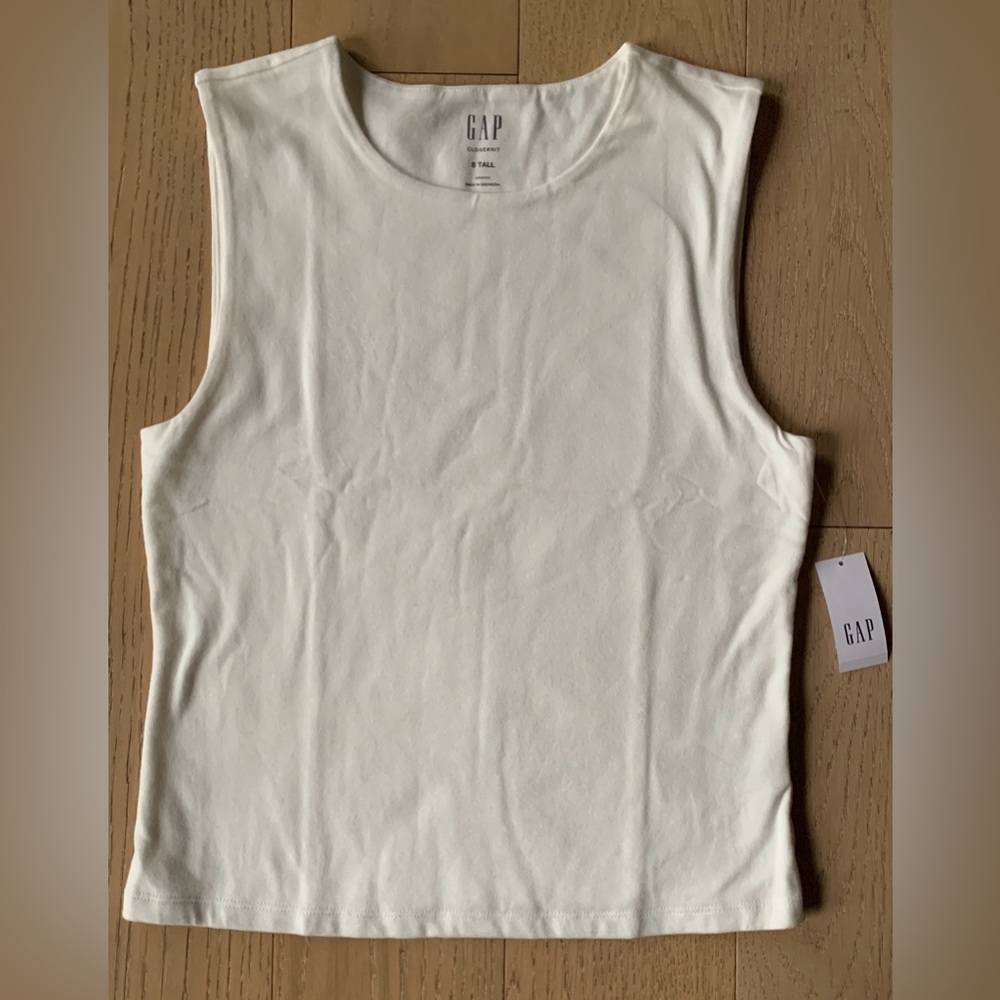 GAP Women's Off White Cropped Tank